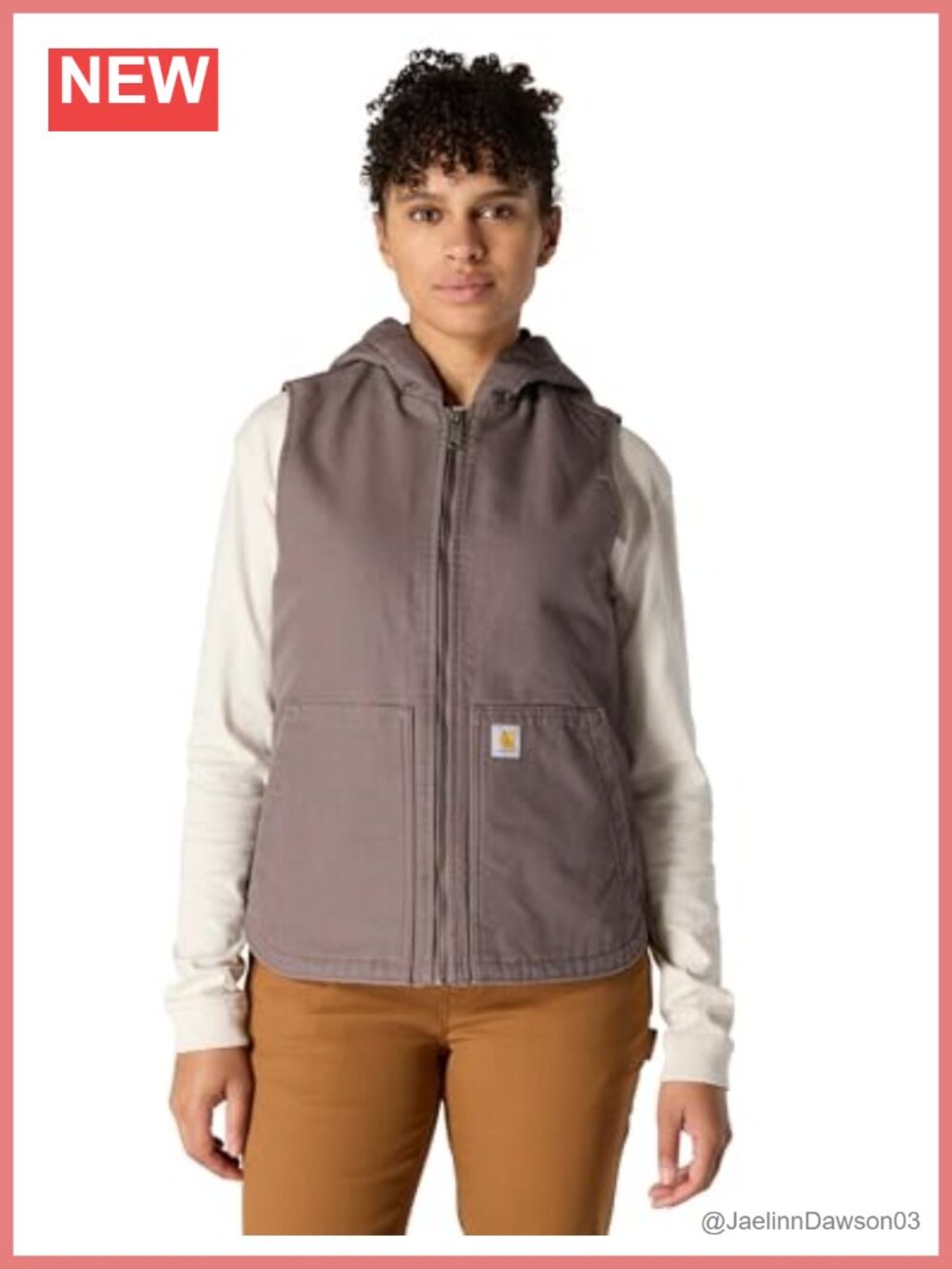 Washed Duck Insulated Hooded Vest Quilted Winter Workwear